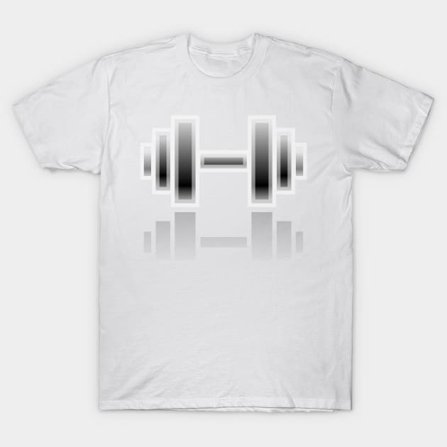 FITNESS LOGO Minimalist Equalizer in the form of dumbbells T-Shirt by elkingrueso